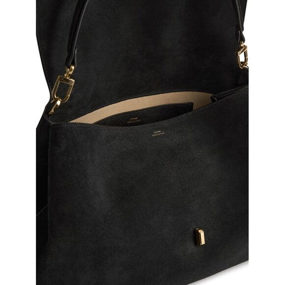 Toteme Women T-Lock Suede Bag - Picture 6 of 7